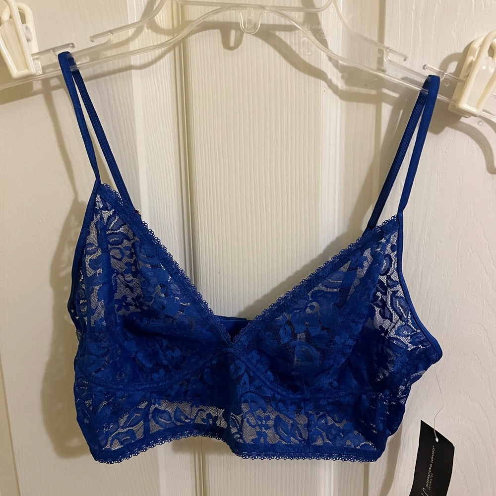INC International Concepts Royal Blue Lace Bralette